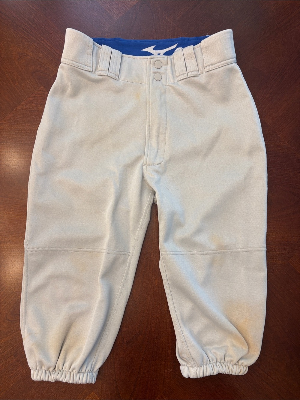 Mizuno Men’s gray knicker baseball pants Small